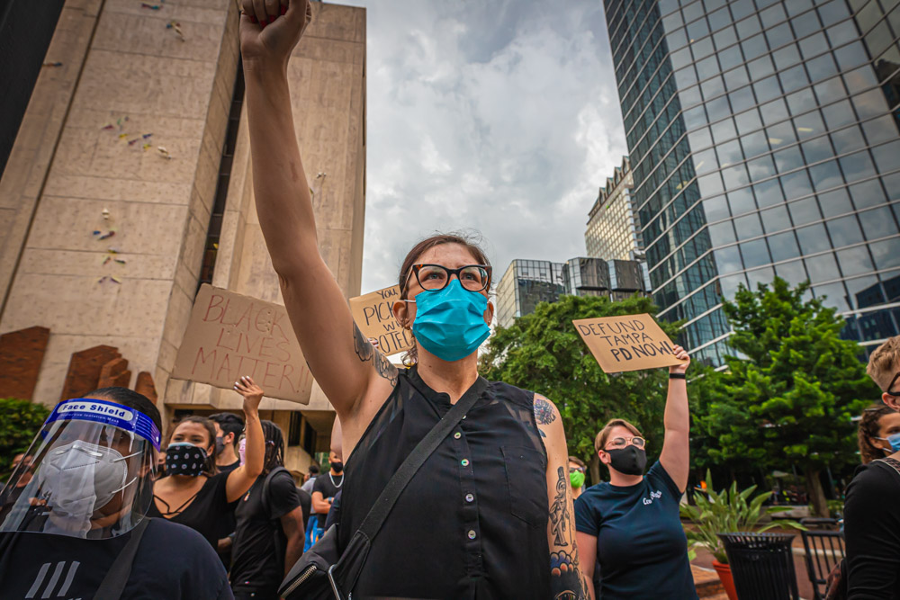 Fist up, downtown Tampa